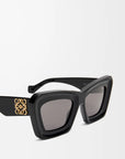 Black Beveled Cateye sunglasses