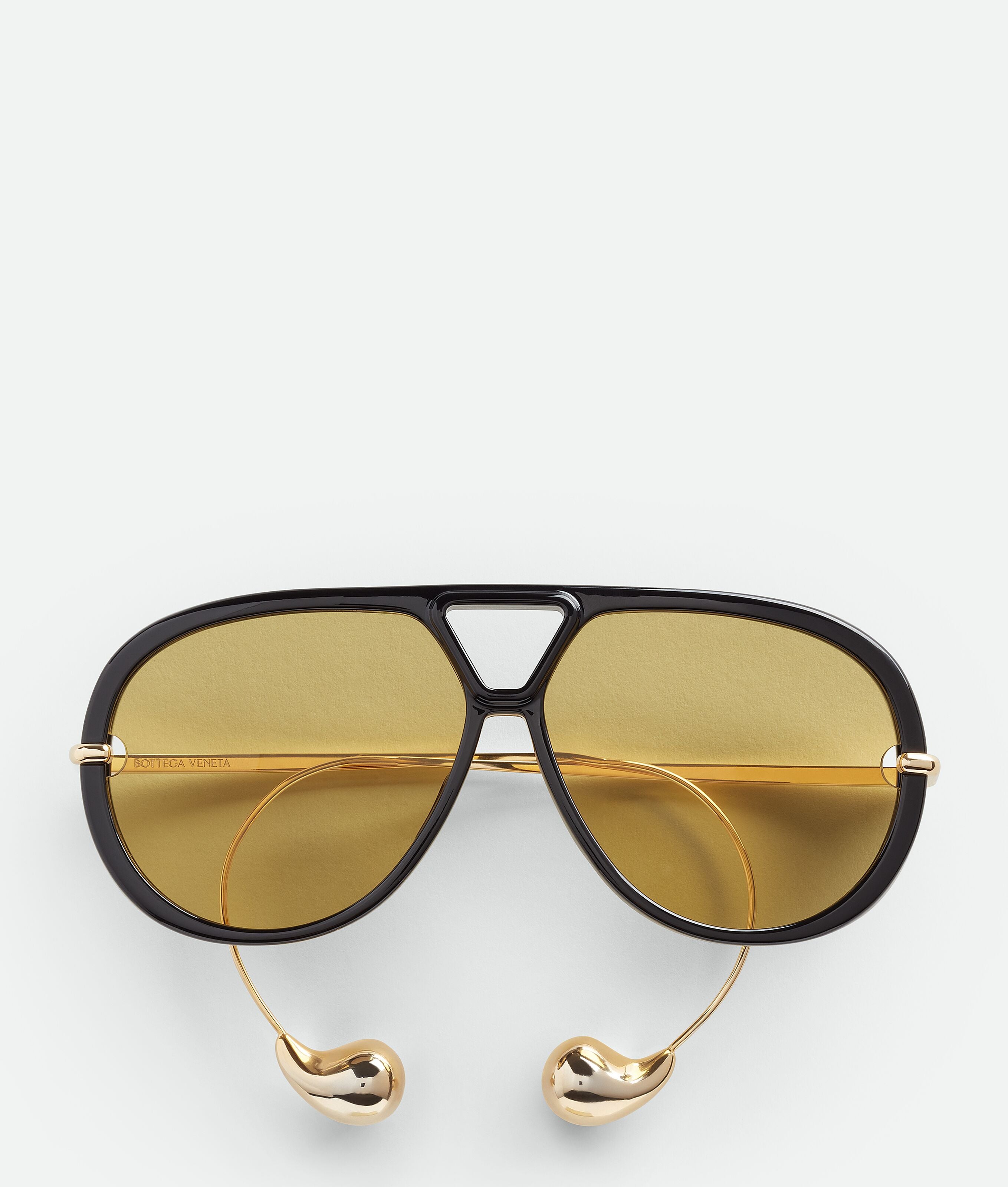Black Tear-Drop Aviator Sunglasses