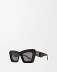 Black Beveled Cateye sunglasses